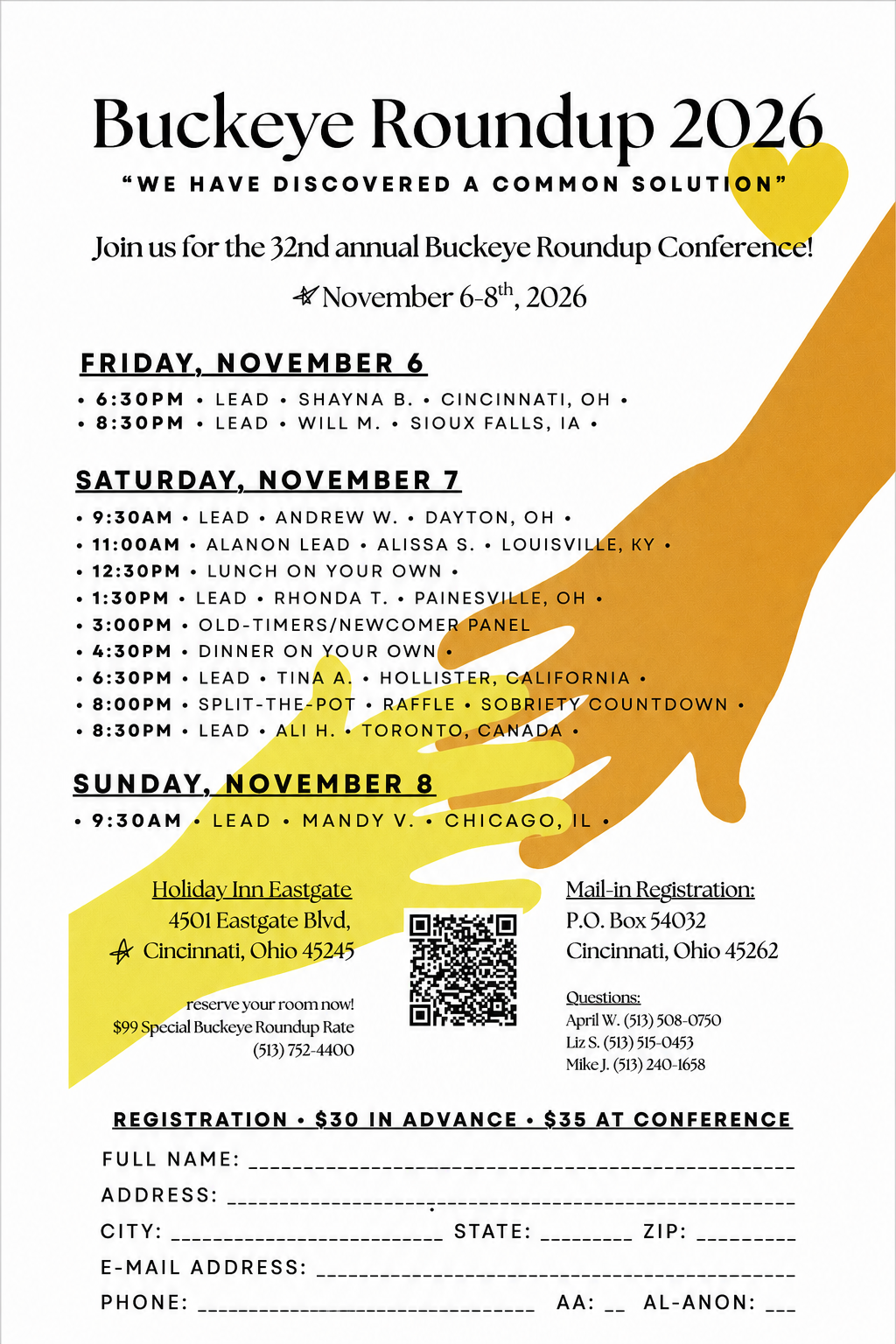 Buckeye Roundup 2026 conference schedule and registration flyer